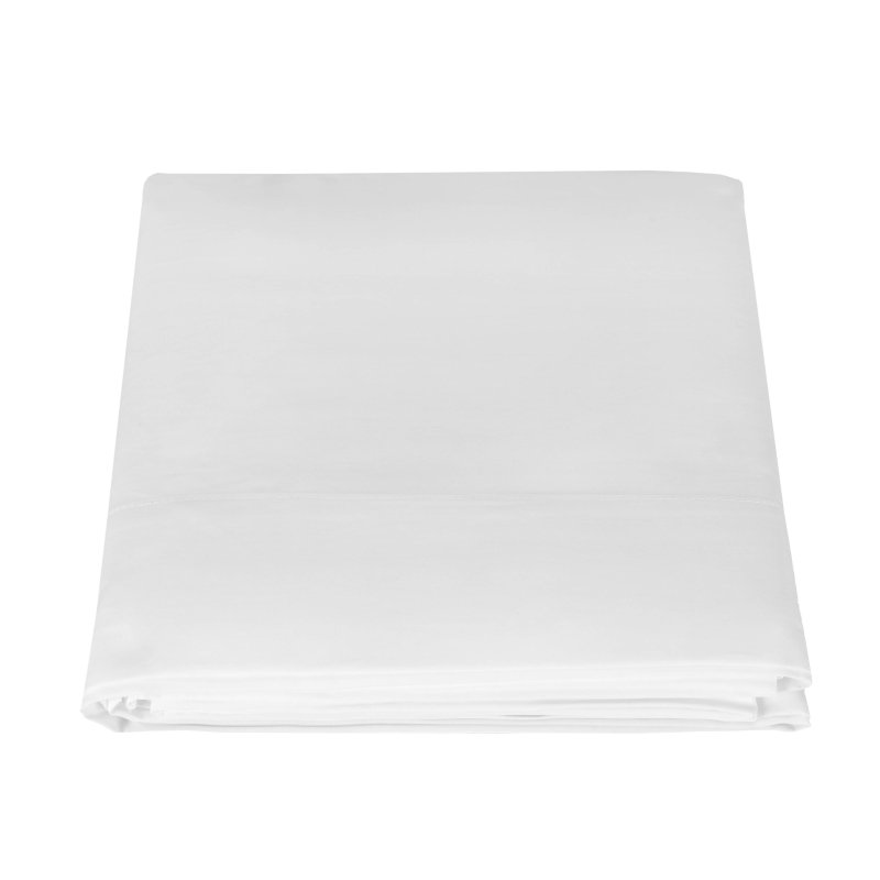 Lenzuolo superiore Arianna di Fazzini. Lenzuolo di sopra matrimoniale tinta unita in percalle di puro cotone. Colore bianco