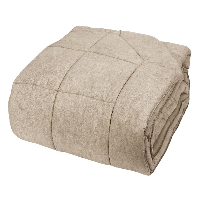 Trapunta invernale matrimoniale Galuchat di Fazzini. Piumone in percalle di cotone, variante di colore torrone