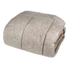 Trapunta invernale matrimoniale Galuchat di Fazzini. Piumone in percalle di cotone, variante di colore sasso tortora