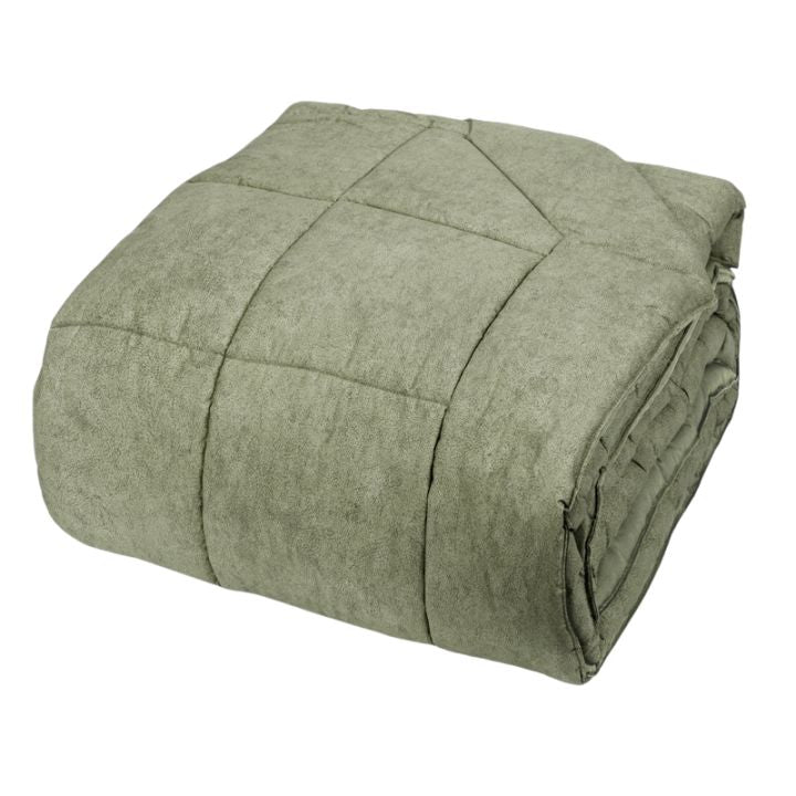 Trapunta invernale matrimoniale Galuchat di Fazzini. Piumone in percalle di cotone, variante di colore verde