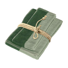 asciugamano viso con ospite fazzini dialogo. colore verde bosco