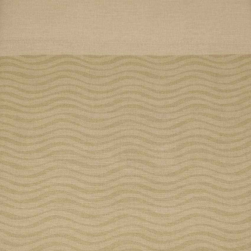 Completo lenzuola Baia Gabel in puro cotone. Fantasia a onde colore sabbia beige