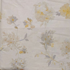 Lenzuolo copriletto Graciosa Gabel. Fantasia con fiori gialli su fondo beige