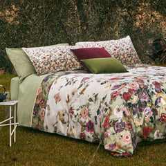 completo lenzuola fazzini nettare fantasia floreale verde matrimoniale