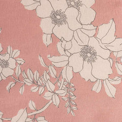 Completo lenzuola Caleffi Serenity matrimoniale, flanella di cotone.
Fantasia con grandi fiori avorio su fondo rosa.