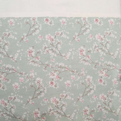 completo lenzuola gabel caracas fantasia fiori chiari su fondo verde salvia letto singolo