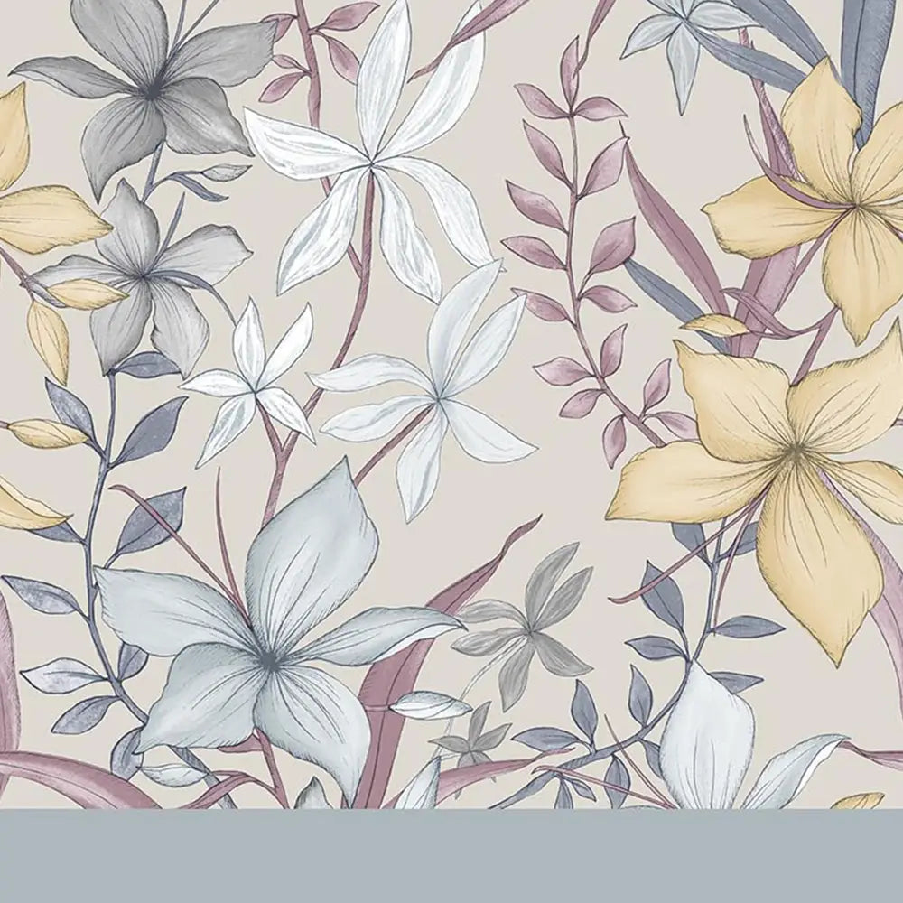 completo lenzuola gabel isabella matrimoniale. fantasia con fiori arancio e chiari su fondo beige.