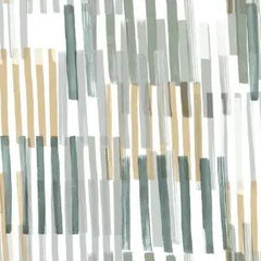 Completo lenzuola Somma Madeleine matrimoniale in flanella di cotone. Fantasia geometrica a righe grigie, verdi, oro