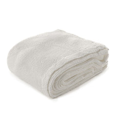Copriletto Estivo Nettare fazzini matrimoniale in cotone. Coperta estiva con trattamento stone washed colore bianco