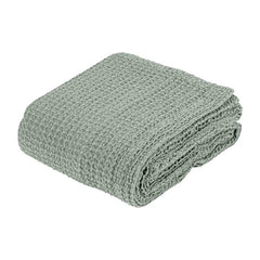 Copriletto Estivo Nettare fazzini matrimoniale in cotone. Coperta estiva con trattamento stone washed colore surf verde acqua
