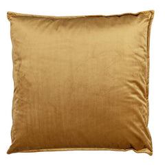 Cuscino arredo Fascino Fazzini in velluto tinta unita. Colore ocra oro