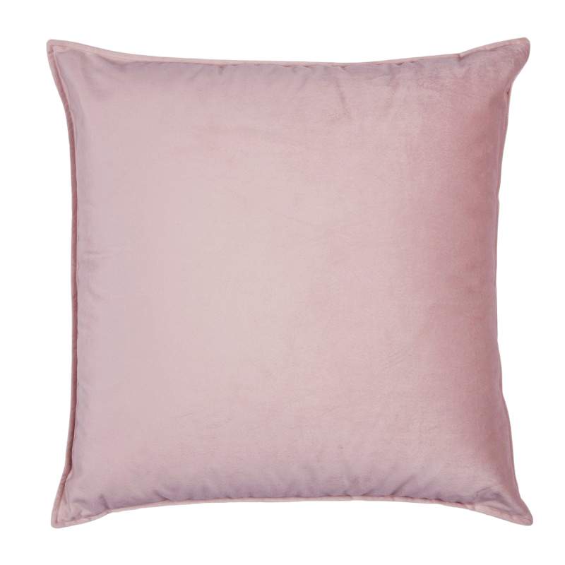 Cuscino arredo Fascino Fazzini in velluto tinta unita. Colore rosa lotus