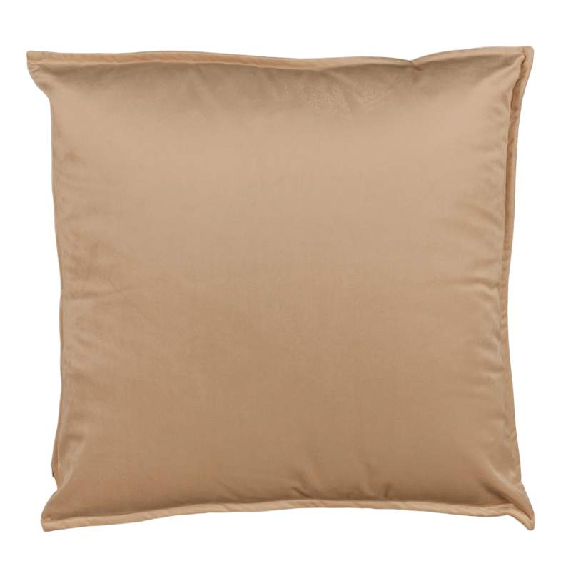 Cuscino arredo Fascino Fazzini in velluto tinta unita. Colore tortora
