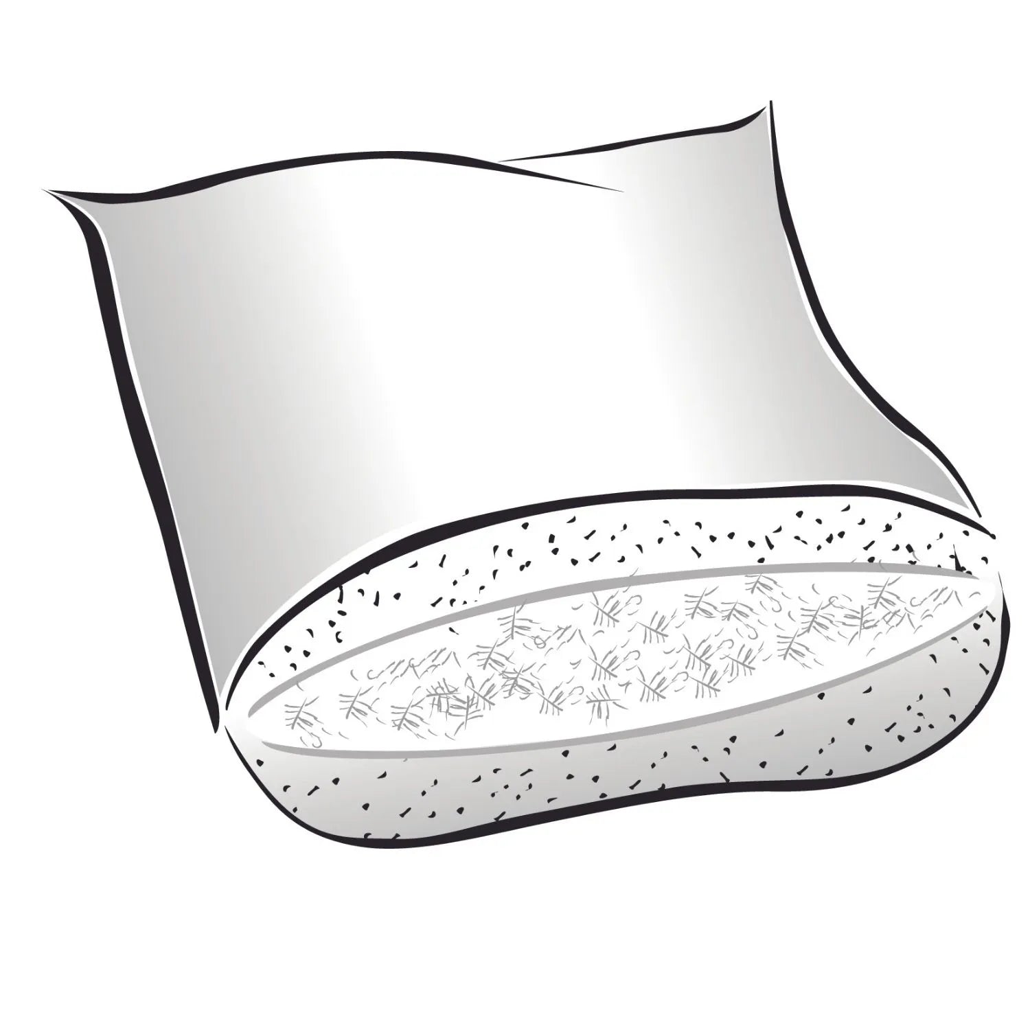 Guanciale in piuma President di Daunenstep. Traspirante, anallergico e lavabile. Il cuscino in piuma President presenta una camera interna con imbottitura in piumetta, e una camera esterna nel più pregiato e soffice piumino. Grazie alla doppia camera il cuscino è ottimale per chi ricerca il sostegno dato dalla piumetta, senza rinunciare alla sofficità del piumino che occupa la camera esterna e garantisce morbidezza e sofficità a contatto con la pelle del viso. Camera interna: 100% piumetta. Camera esterna: