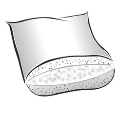 Guanciale in piuma President di Daunenstep. Traspirante, anallergico e lavabile. Il cuscino in piuma President presenta una camera interna con imbottitura in piumetta, e una camera esterna nel più pregiato e soffice piumino. Grazie alla doppia camera il cuscino è ottimale per chi ricerca il sostegno dato dalla piumetta, senza rinunciare alla sofficità del piumino che occupa la camera esterna e garantisce morbidezza e sofficità a contatto con la pelle del viso. Camera interna: 100% piumetta. Camera esterna: