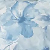 Lenzuolo Copriletto Somma Odette Matrimoniale. Fantasia con grandi fiori azzurri. Percalle di cotone.