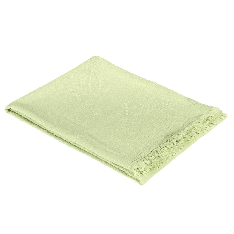 plaid summer fazzini leggero in cotone tinta unita verde