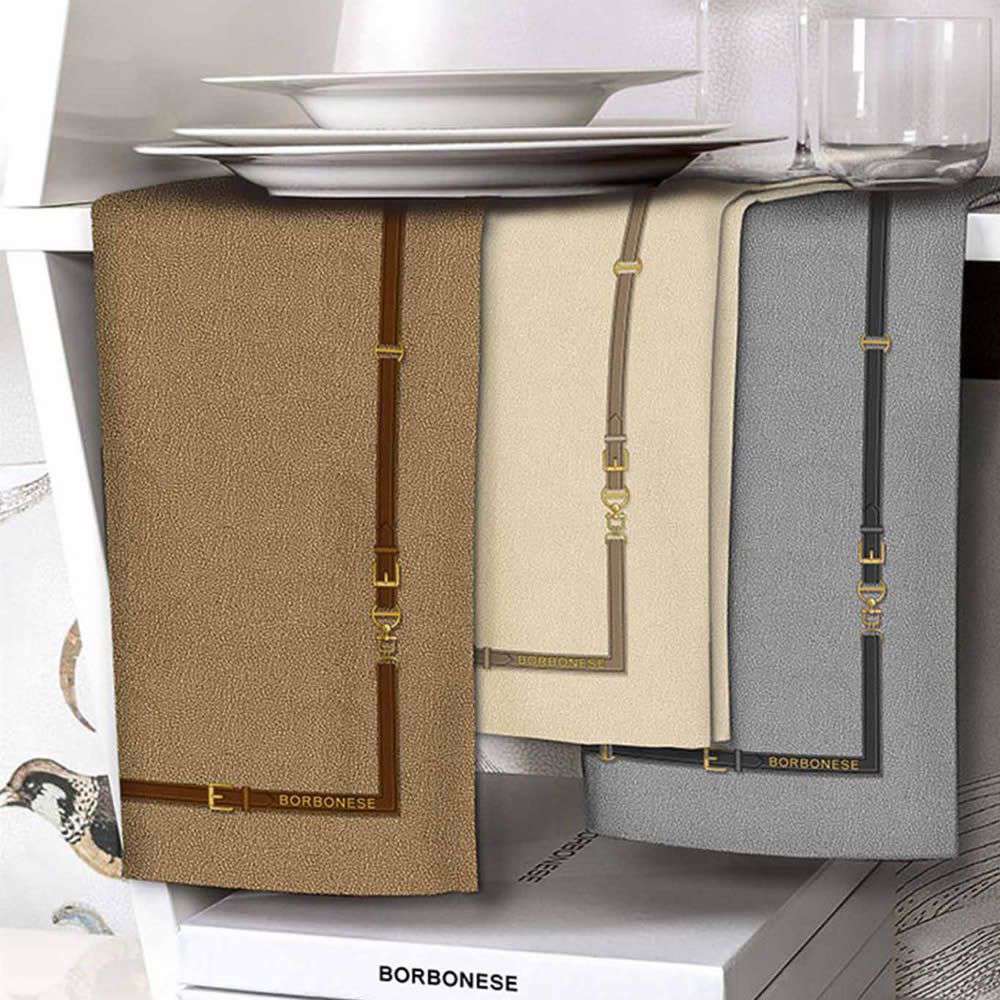 runner borbonese belt. Corsia occhio di pernice tortora o beige, incorniciata da una cintura.