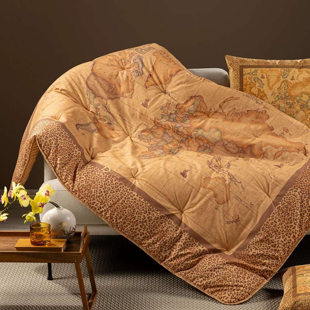 scaldotto geo leopard alviero martini Caleffi in cotone fantasia leopardata cammello