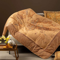 scaldotto geo leopard alviero martini Caleffi in cotone fantasia leopardata cammello