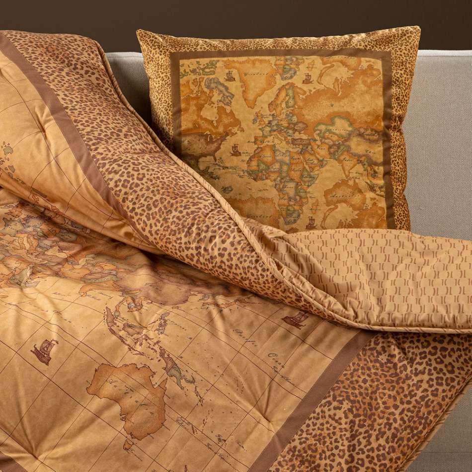 scaldotto geo leopard alviero martini Caleffi in cotone fantasia leopardata cammello