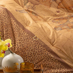 scaldotto geo leopard alviero martini Caleffi in cotone fantasia leopardata cammello