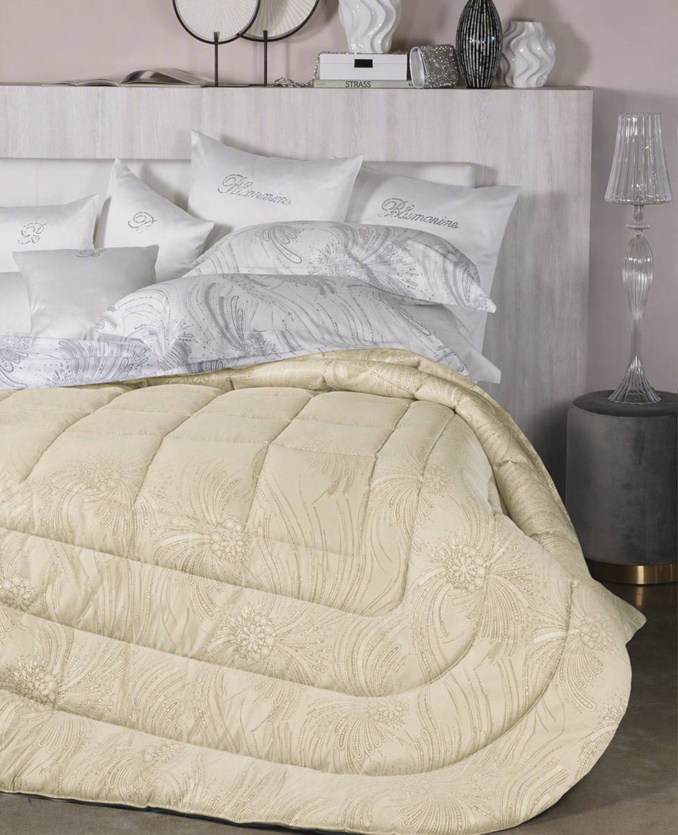 trapunta invernale blumarine belle de jour raso jacquard fantasia floreale seppia beige
