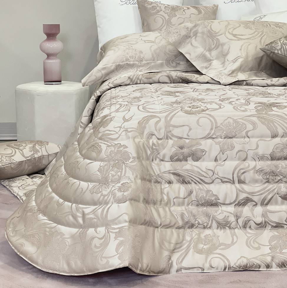 trapunta invernale blumarine lapis sahara beige piumone fantasia floreale jacquard