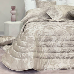 trapunta invernale blumarine lapis sahara beige piumone fantasia floreale jacquard