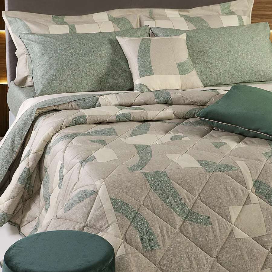 Trapunta invernale Domino Borbonese. fantasia con forme geometriche