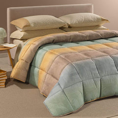 Trapunta invernale Atlantis Caleffi. Piumone fantasia geometrica variante ambra. Per letto singolo, piazza e mezza e matrimoniale.