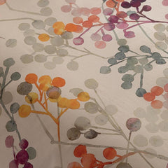 trapunta invernale fazzini bacche matrimoniale piumone fantasia floreale con bacche arancio e ocra