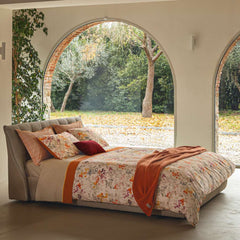 trapunta invernale fazzini bacche matrimoniale piumone in percalle di cotone fantasia floreale