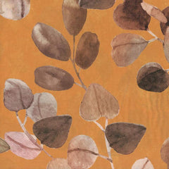 Trapunta invernale matrimoniale fazzini Sabi Sabi in percalle di cotone. Fantasia floreale, variante zucca-nocciola