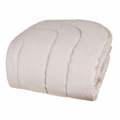 Trapunta invernale matrimoniale Borbonese Minimal in raso cotone. piumone fantasia a occhio di pernice ecrù beige