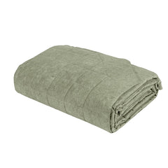 Trapuntino matrimoniale Fazzini Galuchat in percalle di puro cotone. Trapunta primaverile in fantasia simil tinta unita colore verde. Quilt fazzini