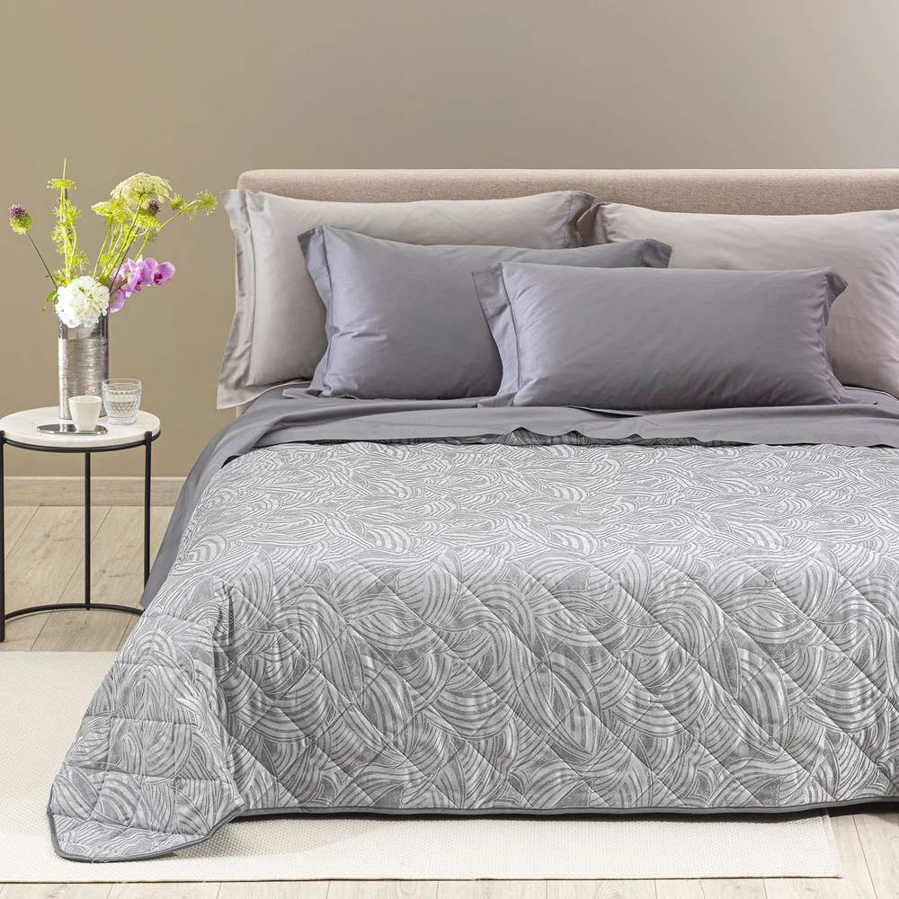 trapuntino Apollo Caleffi fantasia raso jacquard geometrica grigio