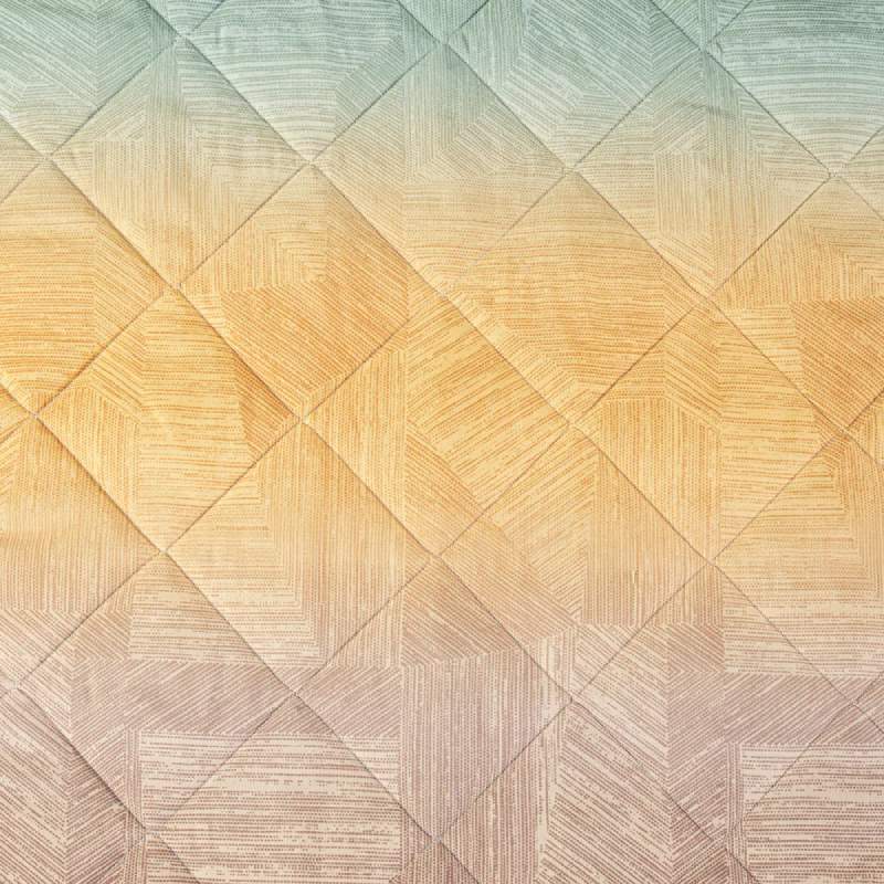 trapuntino caleffi atlantis fantasia geometrica effetto degradè ambra ocra grigio