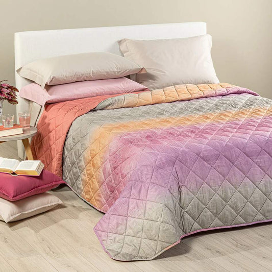 trapuntino caleffi atlantis fantasia geometrica rosa arancio effetto degradè