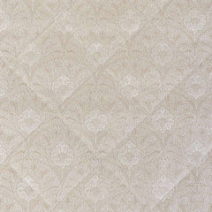 trapuntino Danubio caleffi matrimoniale. Fantasia con motivi ornamentali classici colore naturale beige su raso jacquard