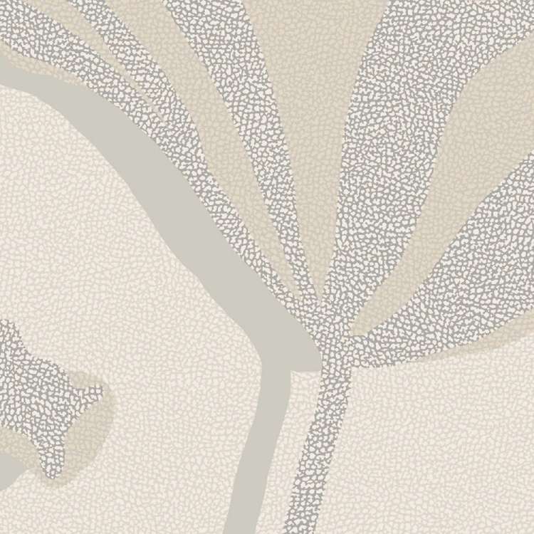 Trapuntino matrimoniale Decò Borbonese in percalle di puro cotone stampato.La trapunta primaverile Decò è caratterizzata da un fondo chiaro con la tipica stampa Borbonese a occhio di pernice, sulla quale risaltano delle foglie stilizzate in diverse colorazioni. Colore tortora