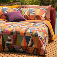 trapuntino primaverile fazzini mexico, fantasia geometrica multicolore.