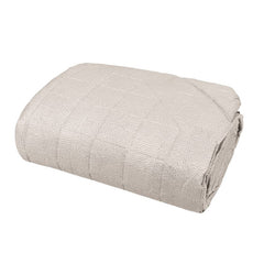 Trapunta primaverile matrimoniale Fazzini Sashiko, in raso di puro cotone. Il trapuntino Sashiko presenta una moderna fantasia a puntini, con una doppia sovrastampa che dona tridimensionalità e movimento alla microfantasia. Colore grigio.