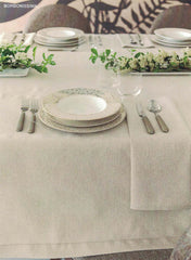 Borbonissima servizio tavola borbonese in lino tovaglia per 12 persone con tovaglioli