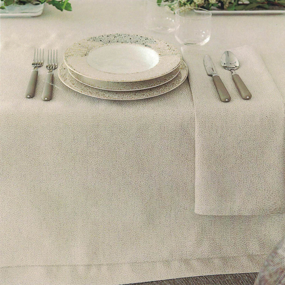 Borbonissima servizio tavola borbonese in lino tovaglia per 12 persone con tovaglioli