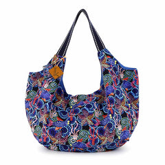 Borsa da mare e spiaggia Karakorum Iridessa blu mosaico