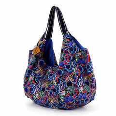 Borsa da mare e spiaggia Karakorum Iridessa blu mosaico