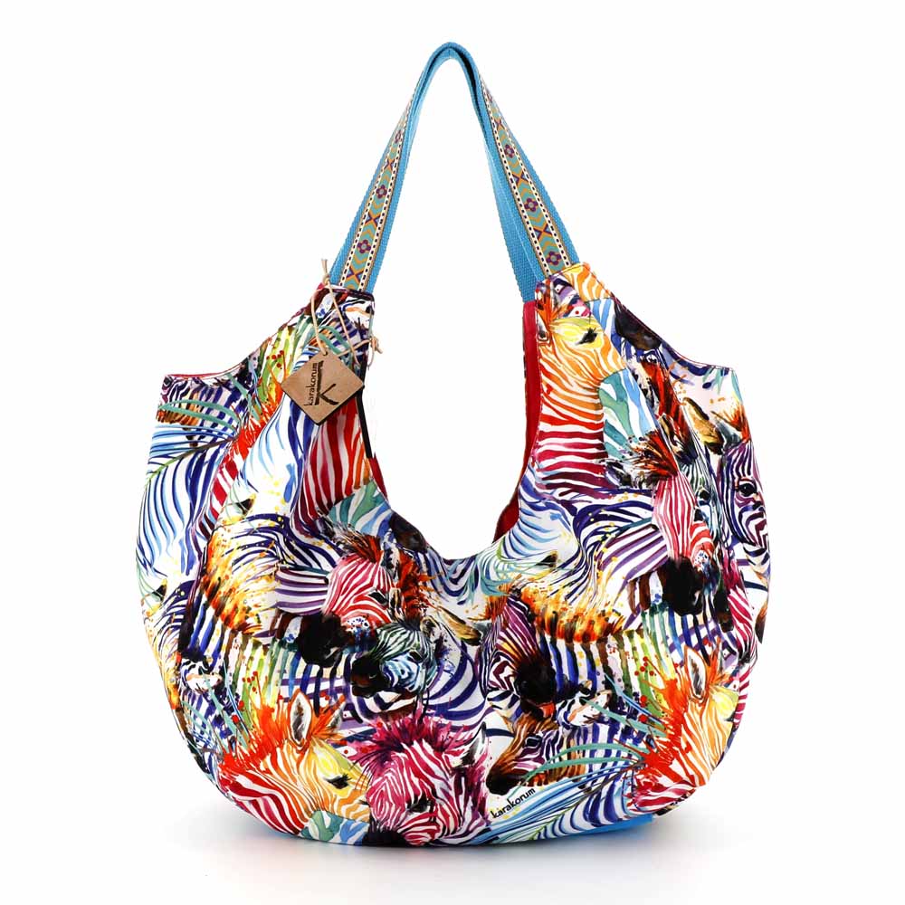 Borsa da mare e spiaggia karakorum savanna multicolor zebrata a sacca
