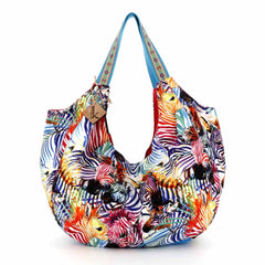 Borsa da mare e spiaggia karakorum savanna multicolor zebrata a sacca