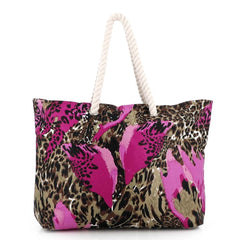 Borsa mare Karakorum Susy animalier marrone viola